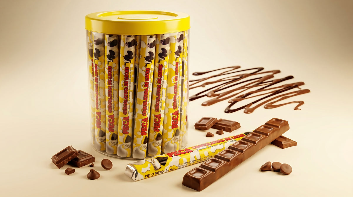 ESTUCHE DE LINGOTE DE CHOCOLATE CON LECHE (24 UNIDADES)